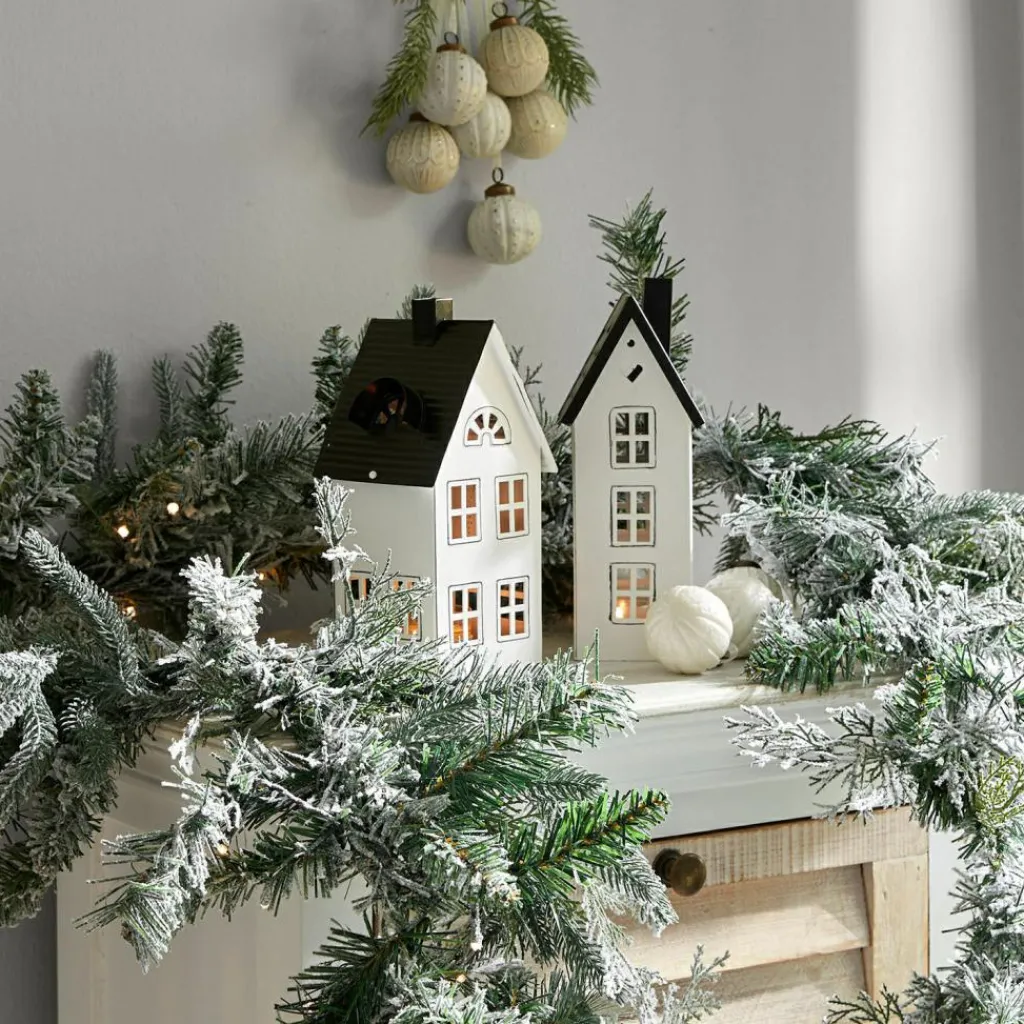 LOBERON Lanternes|Porte-Bougies*2 lanternes maisonnettes Gunar