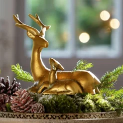 LOBERON Figurines De Noël*Chevreuil avec faon Tiralee