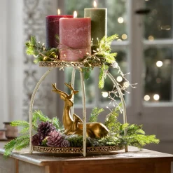 LOBERON Figurines De Noël*Chevreuil avec faon Tiralee
