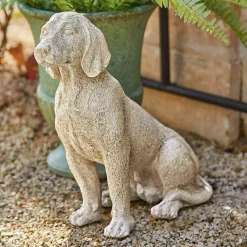 LOBERON Décorations De Jardin*Chien décoratif Albinor