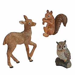 LOBERON Personnages|Décoration*Lot de 3 animaux de la forêt décoratifs Vionique