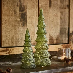 LOBERON Objets Décoratifs De Noël*Lot de 2 arbres à LED Merrton
