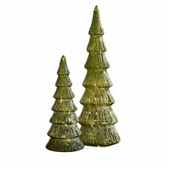 LOBERON Objets Décoratifs De Noël*Lot de 2 arbres à LED Merrton
