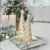 LOBERON Décorations Lumineuses*Lot de 2 arbres décoratifs Glitter