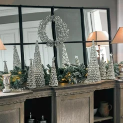 LOBERON Décorations Lumineuses*Lot de 2 arbres décoratifs Glitter