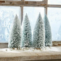 LOBERON Objets Décoratifs De Noël*Lot de 4 arbres décoratifs Landscape