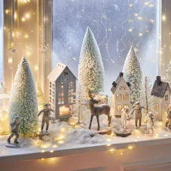 LOBERON Objets Décoratifs De Noël*Lot de 4 arbres décoratifs Landscape