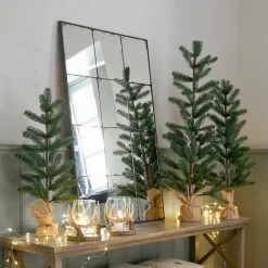 LOBERON Sapins Et Accessoires*Lot de 3 arbres décoratifs Merpins