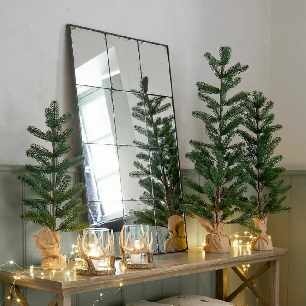 LOBERON Sapins Et Accessoires*Lot de 3 arbres décoratifs Merpins