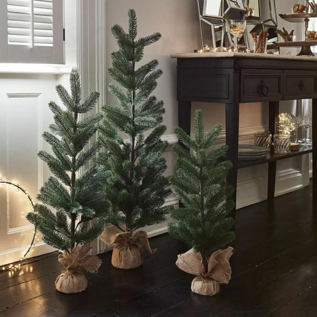 LOBERON Sapins Et Accessoires*Lot de 3 arbres décoratifs Merpins