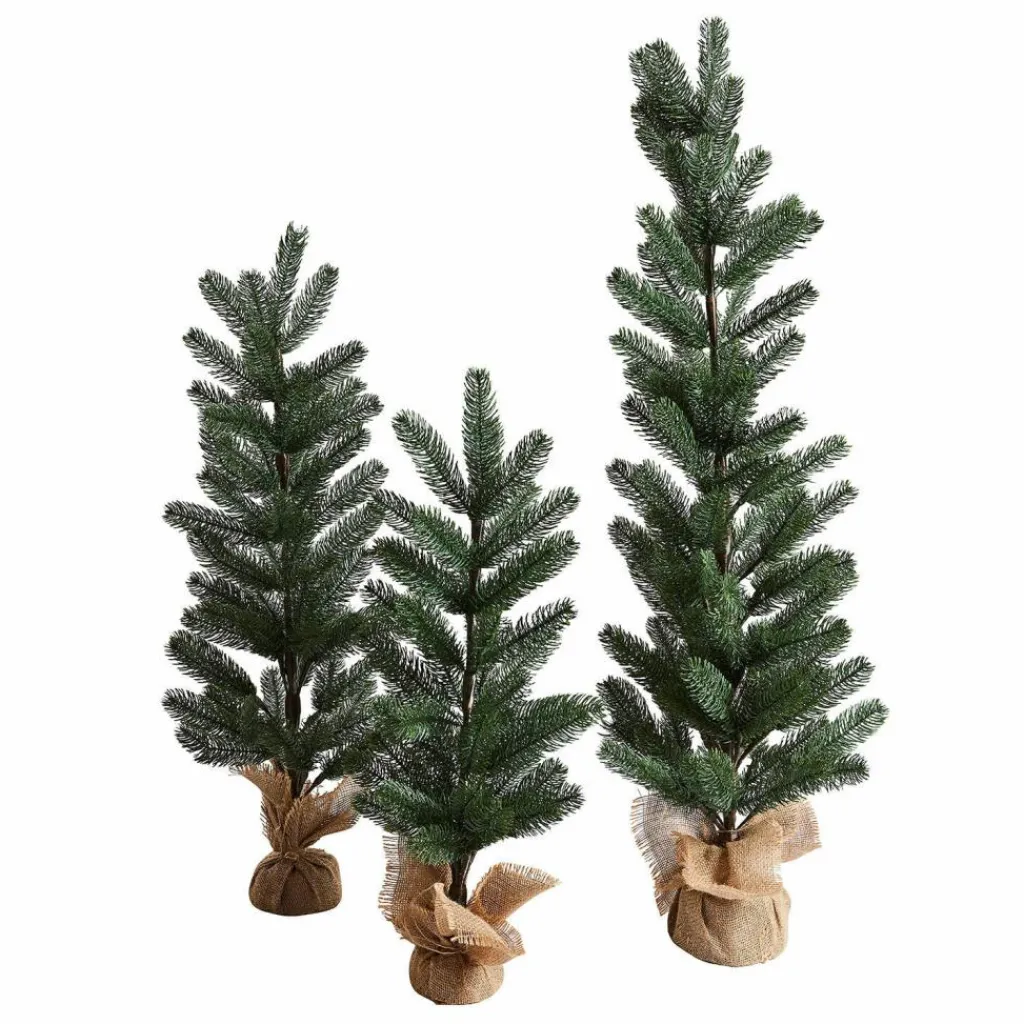 LOBERON Sapins Et Accessoires*Lot de 3 arbres décoratifs Merpins