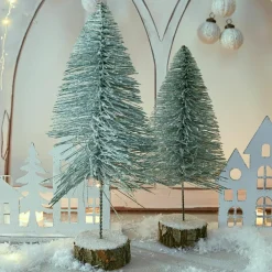 LOBERON Objets Décoratifs De Noël*Lot de 2 arbres décoratifs Lyselle