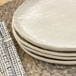 LOBERON Vaisselle|Vaisselle*Lot de 4 assiettes à dessert Luganville