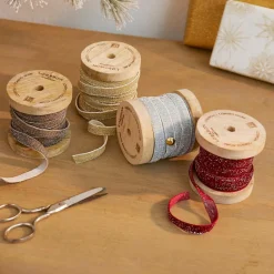 LOBERON Objets Décoratifs|Décoration*Lot de 4 bobines de ruban en velours Verlanne
