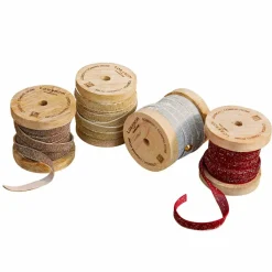 LOBERON Objets Décoratifs|Décoration*Lot de 4 bobines de ruban en velours Verlanne
