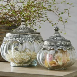 LOBERON Pots|Coupes Et Pots*Lot de 2 bonbonnières en verre Madelon