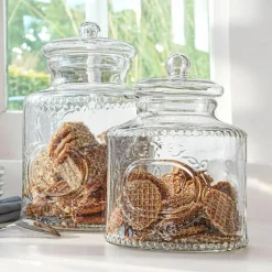 LOBERON Boîtes Et Cloches En Verre|Boîtes Et Cloches En Verre*Lot de 2 bonbonnières en verre Elvanto