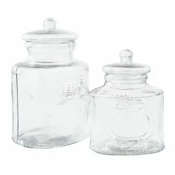 LOBERON Boîtes Et Cloches En Verre|Boîtes Et Cloches En Verre*Lot de 2 bonbonnières en verre Elvanto