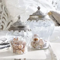 LOBERON Pots|Coupes Et Pots*Lot de 2 bonbonnières en verre Isaline