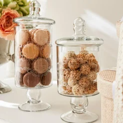 LOBERON Boîtes Et Cloches En Verre|Boîtes Et Cloches En Verre*Lot de 2 bonbonnières Suzie