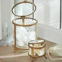 LOBERON Pots|Rangements*Lot de 2 boîtes en verre Svelteque