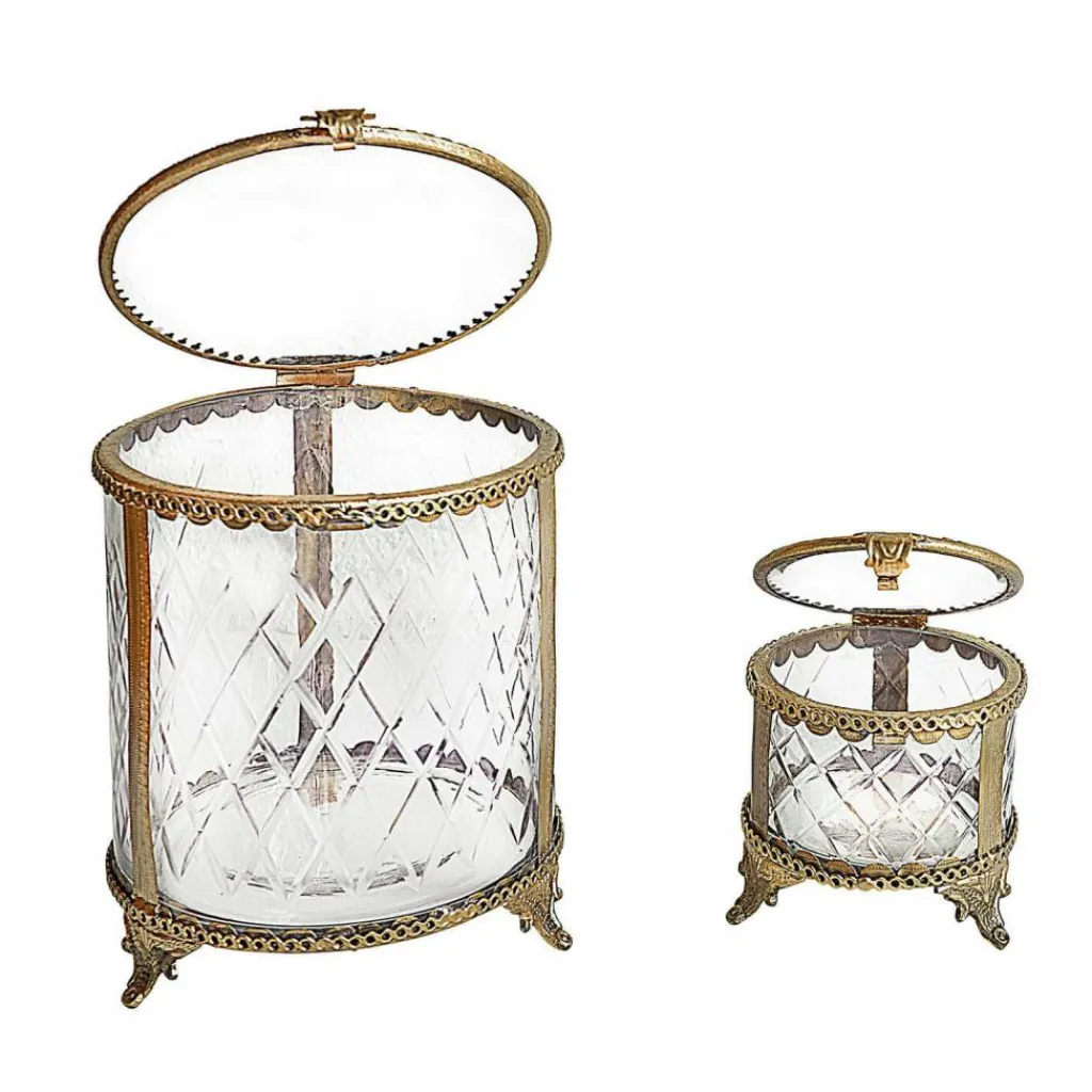 LOBERON Pots|Rangements*Lot de 2 boîtes en verre Svelteque