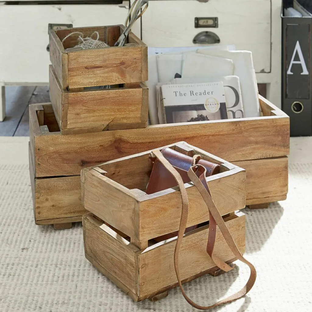 LOBERON Caisses Et Paniers|Rangements*Lot de 3 boîtes Madina