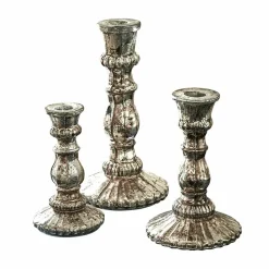 LOBERON Décorations De Table De Noël|Photophores, Chandeliers Et Lanternes*Lot de 3 bougeoirs Favalina