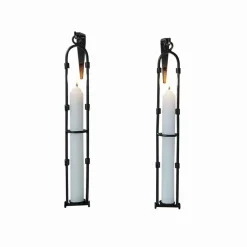 LOBERON Bougeoirs|Porte-Bougies*Lot de 2 bougeoirs muraux Vivendas