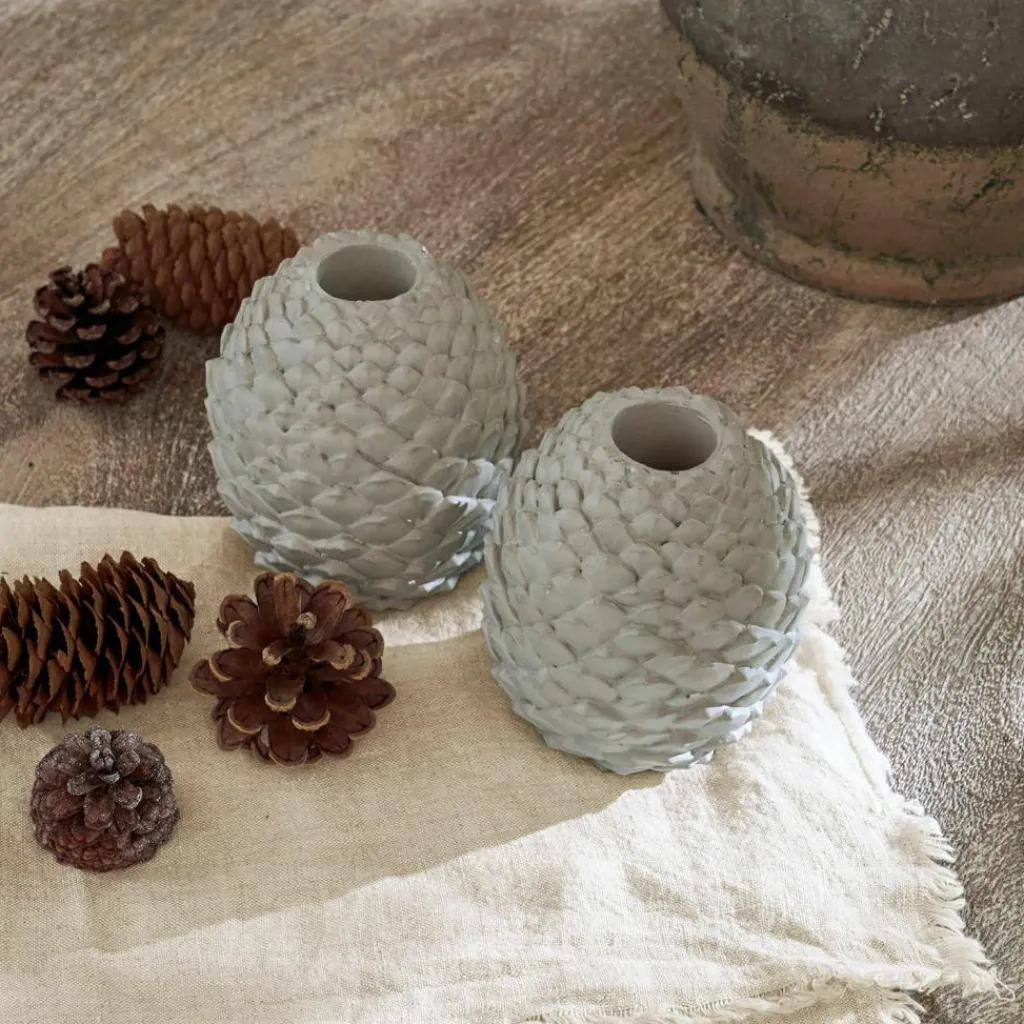 LOBERON Bougeoirs|Porte-Bougies*Lot de 2 bougeoirs Rianora