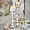 LOBERON Bougeoirs|Porte-Bougies*Lot de 2 bougeoirs Velanor