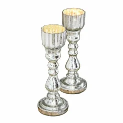 LOBERON Bougeoirs|Porte-Bougies*Lot de 2 bougeoirs Velanor