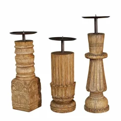 LOBERON Bougeoirs|Porte-Bougies*Lot de 3 bougeoirs Zahirah