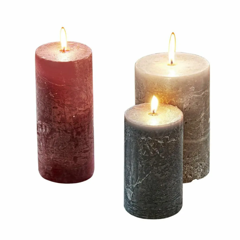 LOBERON Bougies|Porte-Bougies*Lot de 3 bougies Pretin