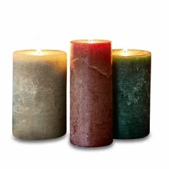 LOBERON Bougies|Porte-Bougies*Lot de 3 bougies Salis