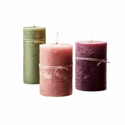 LOBERON Bougies|Porte-Bougies*Lot de 3 bougies Salis