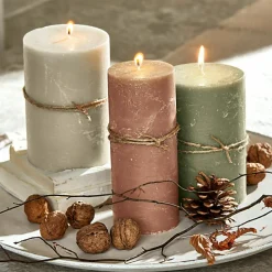 LOBERON Bougies|Porte-Bougies*Lot de 3 bougies Salis