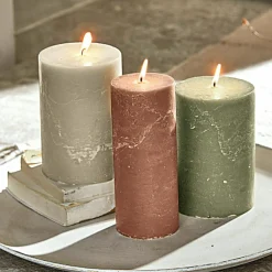 LOBERON Bougies|Porte-Bougies*Lot de 3 bougies Salis