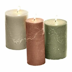 LOBERON Bougies|Porte-Bougies*Lot de 3 bougies Salis