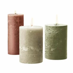 LOBERON Bougies|Porte-Bougies*Lot de 3 bougies Salis