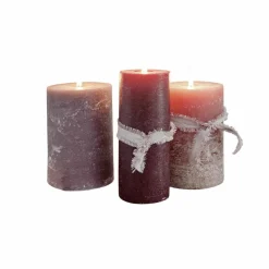 LOBERON Bougies|Porte-Bougies*Lot de 3 bougies Salis