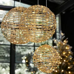 LOBERON Objets Lumineux|Accessoires Lumineux*Lot de 3 boules de Noël à LED Thalindra