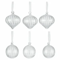 LOBERON Décorations Pour Le Sapin*Lot de 6 boules de Noël Bavella