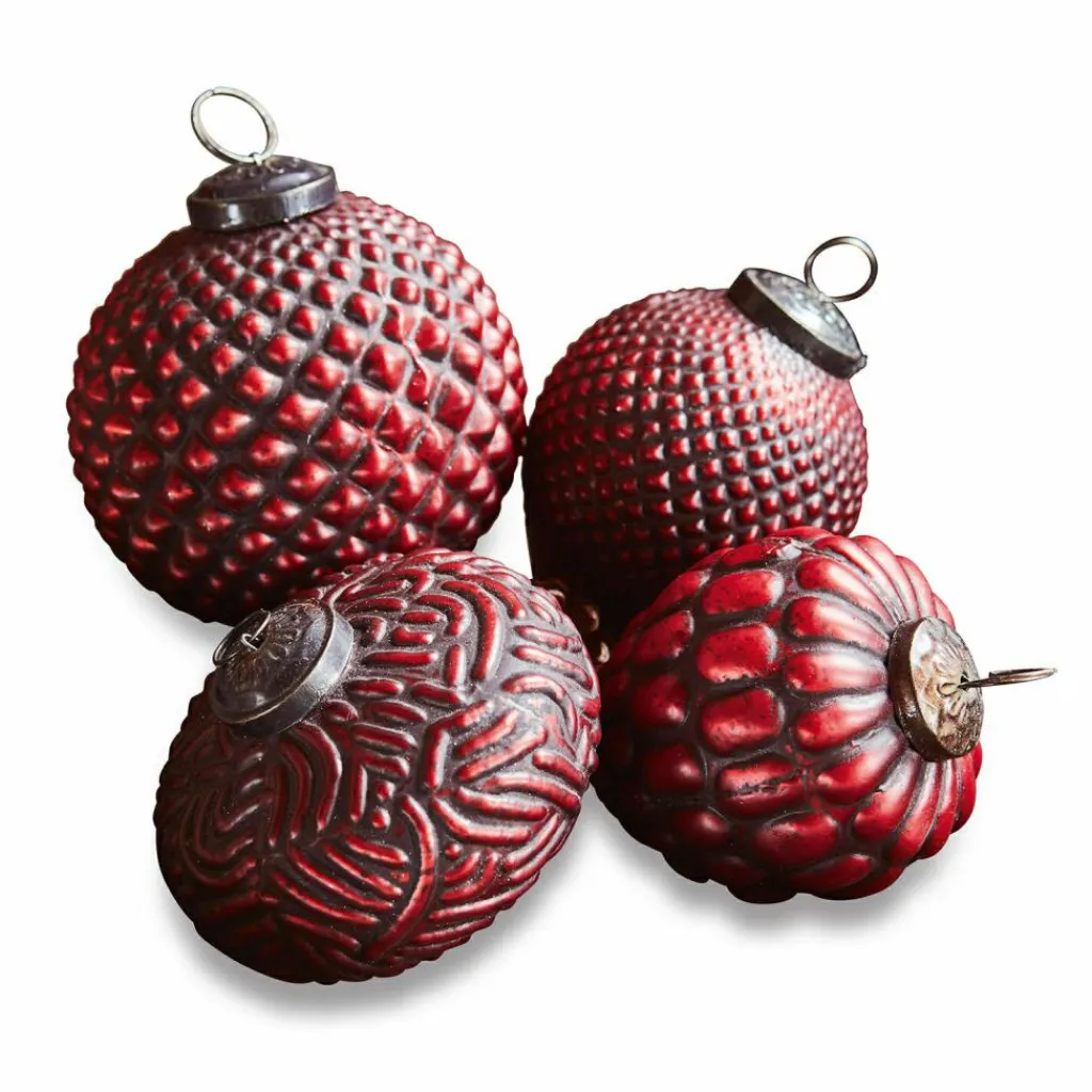 LOBERON Boules De Noël*Lot de 4 boules de Noël Meyen