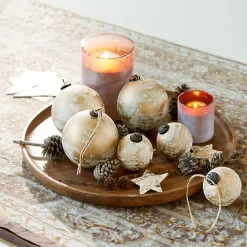 LOBERON Décorations Pour Le Sapin|Boules De Noël*Lot de 6 boules de Noël Nymeria