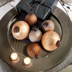 LOBERON Boules De Noël*Lot de 6 boules de Noël Évarine