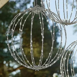 LOBERON Décorations De Jardin|Accessoires Lumineux*Lot de 3 boules LED Brilliante
