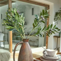 LOBERON Fleurs Séchées Et Artificielles|Décoration*Lot de 2 branches d’olivier décoratives Olives