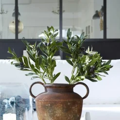 LOBERON Fleurs Séchées Et Artificielles|Décoration*Lot de 2 branches d’olivier décoratives Olives