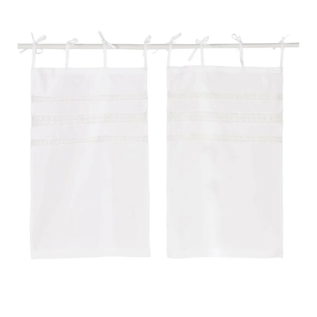 LOBERON Brise-Bise|Rideaux*Lot de 2 brise-bise Aibre